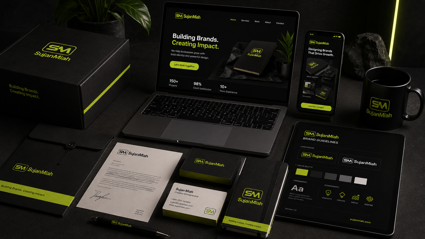 Small business branding mockup presentation