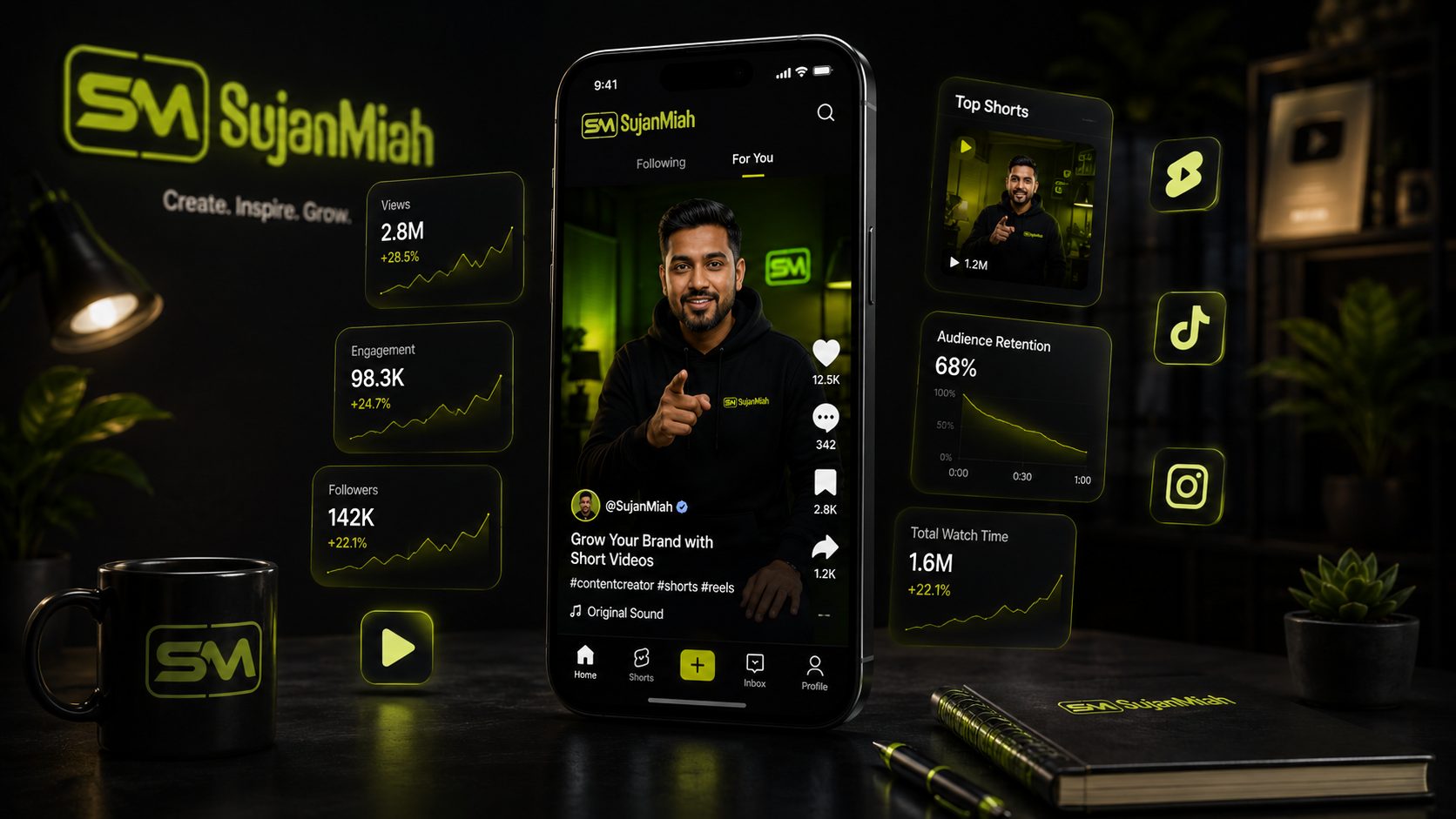 Vertical short video mobile content
